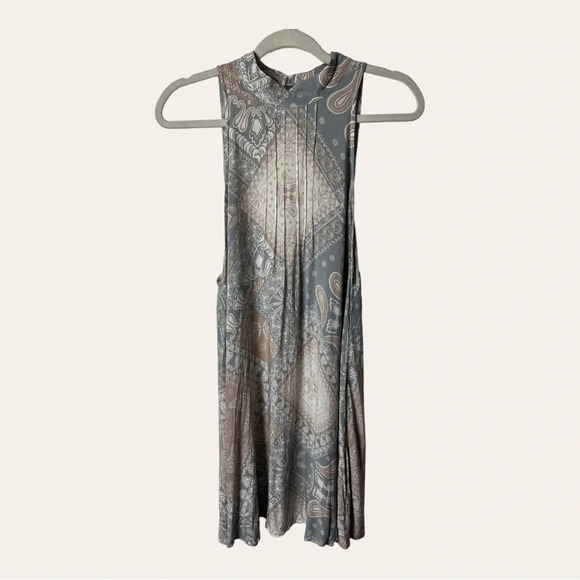 0366. FREE PEOPLE INTIMATELY SLEEVELESS DRESS HIGH NECK SIZE MEDIUM - Picture 2 of 10